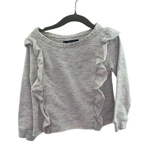 Joe’s 2T Light Gray Ruffle Long-Sleeve Top Sweater, Toddler Girls